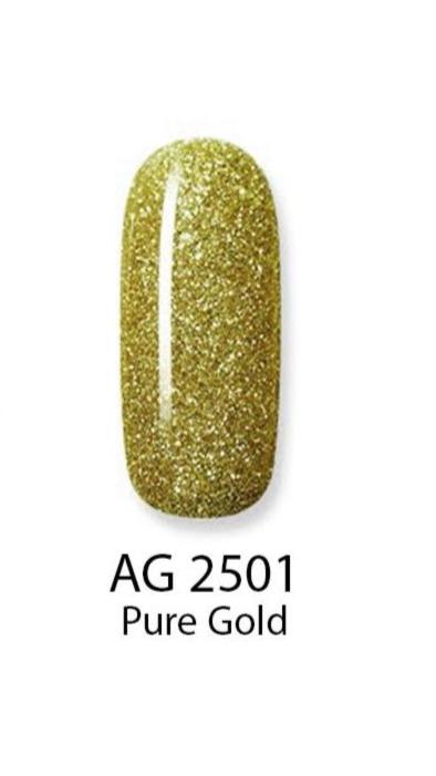 Gel Colorat Stralucitor - Soak Off Gel - Smash Diamonds  Pure Gold AG2501 5gr - Ami Gel - HNIcosmetice.ro