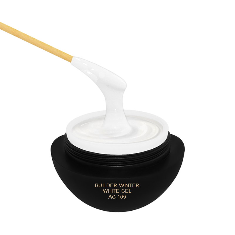 Gel Constructie Alb - Builder Winter White Gel AG109 15gr - Ami Gel - HNIcosmetice.ro
