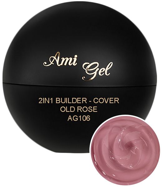 Gel Constructie / Camuflaj - 2 In 1 Builder / Cover Old Rose Gel 15gr - AMI GEL