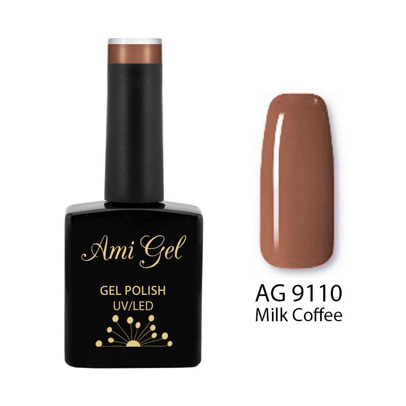 Gel de Baza Colorat - Nude 2 Ways Base Gel Polish Milk Coffee AG9110 14ml - Ami Gel - HNIcosmetice.ro
