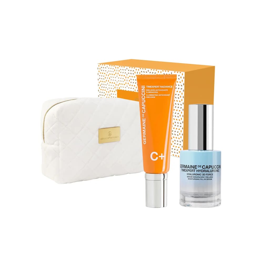 Set Facial Iluminant si Hidratant - Timexpert Radiance C+ Emulsion 50ml + Hydraluronic 3D Serum 30ml Set - PP Germaine de Capuccini