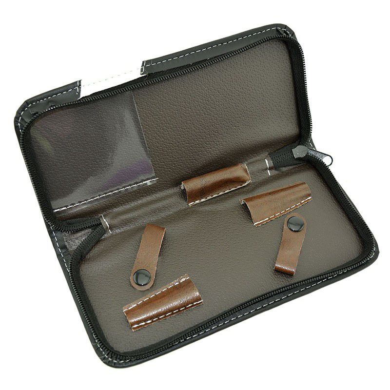 Husa pentru 2 Foarfeci de Par - Black and White Two - Midashi Japanese - HNIcosmetice.ro