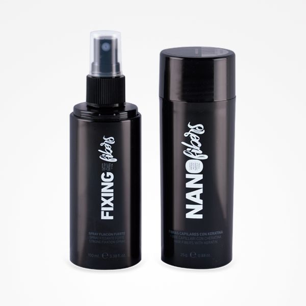 Kit Fibre Capilare cu Cheratina Maro Inchis - Nanofibers With Keratin Dark Brown - Bifull