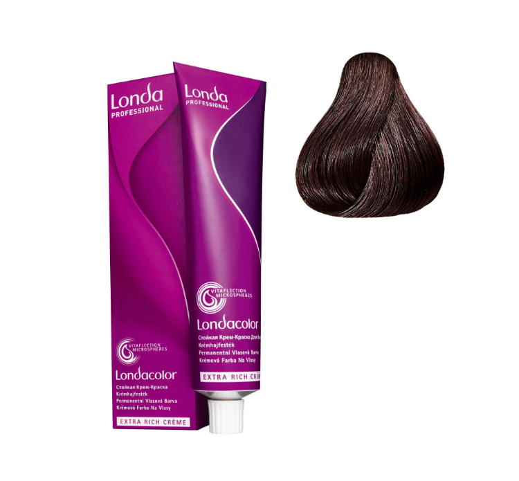 Vopsea de Par 4/4 Permanenta - Londacolor Saten Mediu cu Reflexe Aramii 60ml - Londa