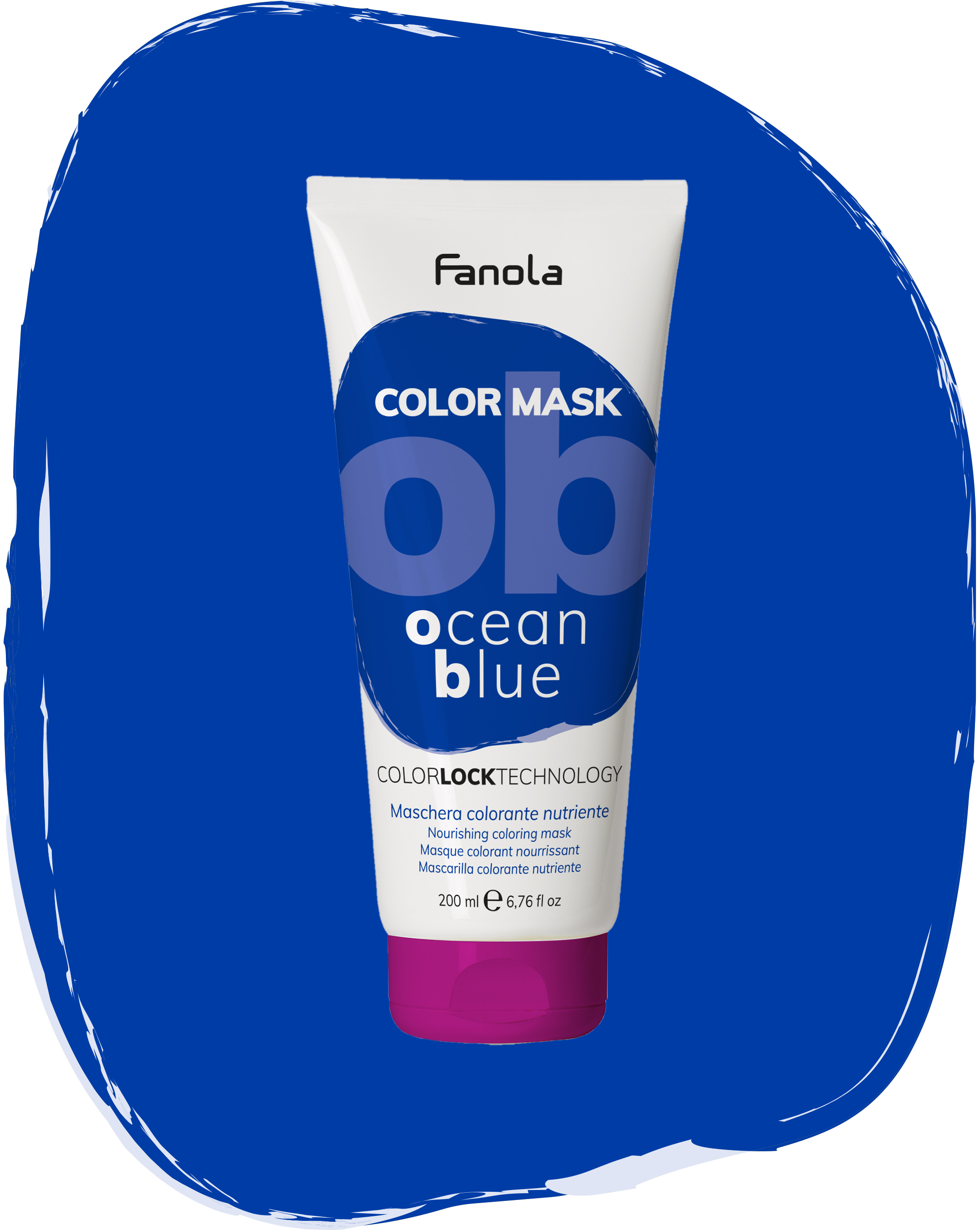 Masca Coloranta Hranitoare cu Pigment Albastru Intens - Color Mask Ocean Blue 200ml - Fanola - HNIcosmetice.ro