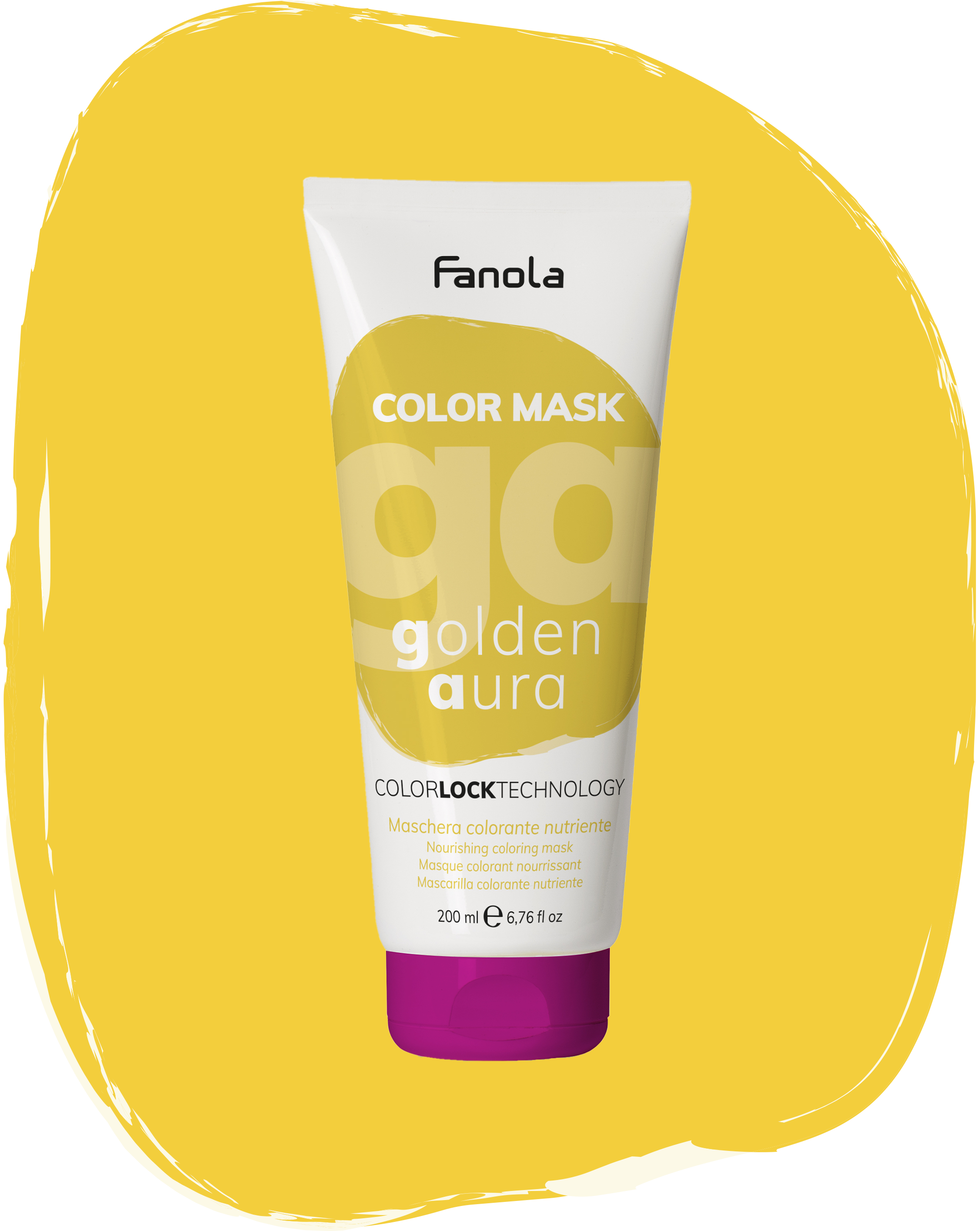 Masca Coloranta Hranitoare cu Pigment Auriu Intens - Color Mask Golden Aura 200ml - Fanola - HNIcosmetice.ro