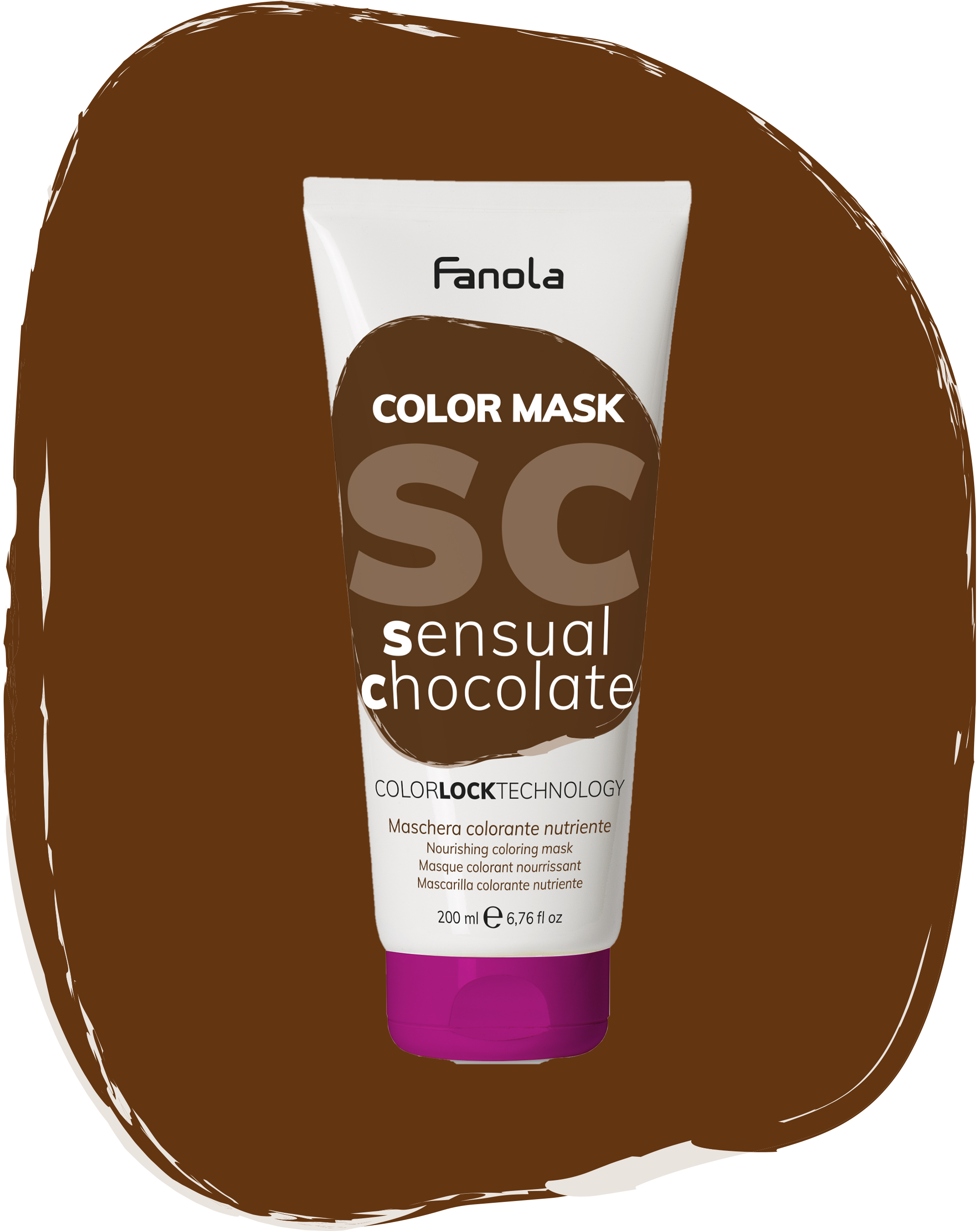 Masca Coloranta Hranitoare cu Pigment Ciocolatiu Intens - Color Mask Sensual Chocolate 200ml - Fanola - HNIcosmetice.ro