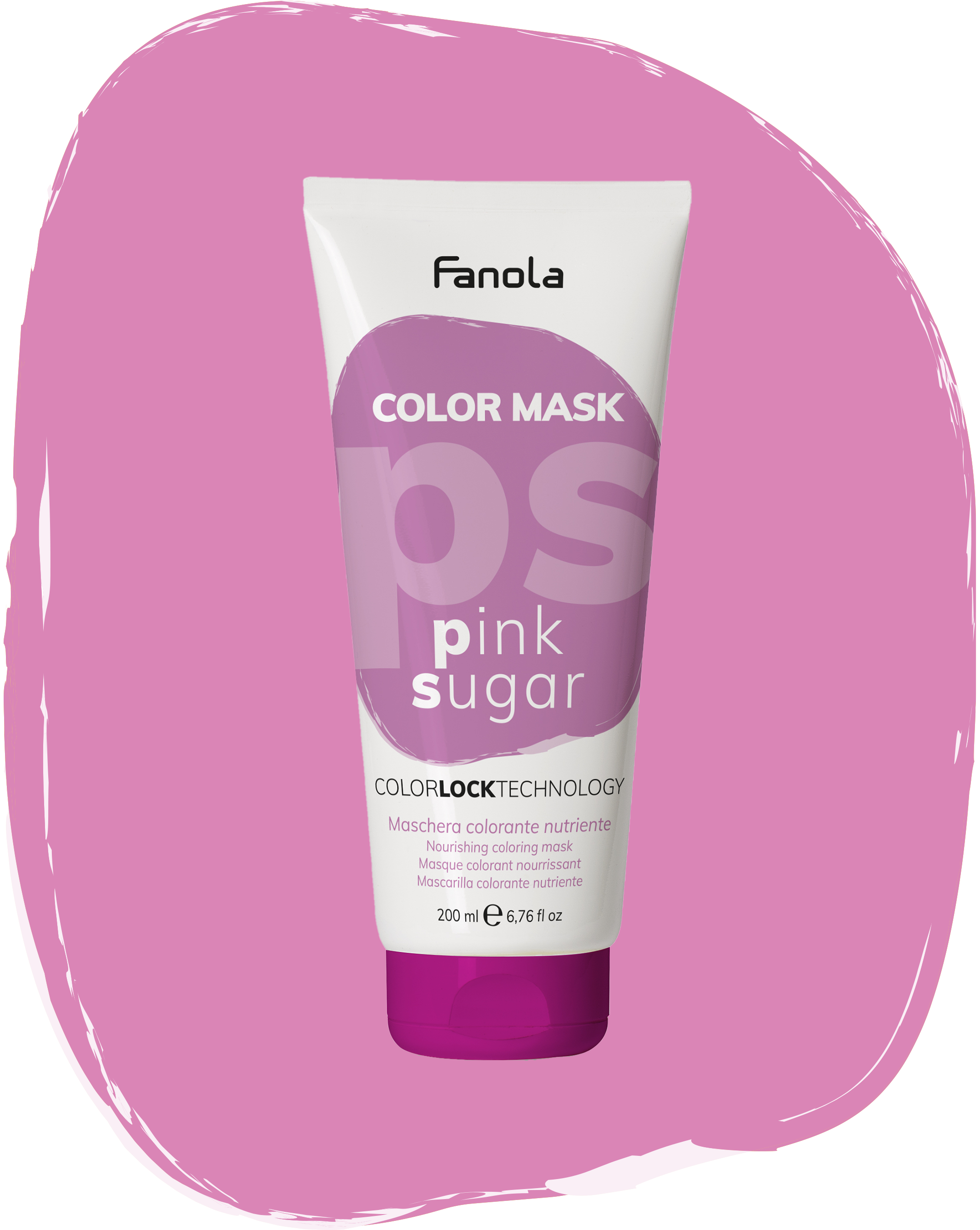 Masca Coloranta Hranitoare cu Pigment Roz Intens - Color Mask Pink Sugar 200ml - Fanola - HNIcosmetice.ro