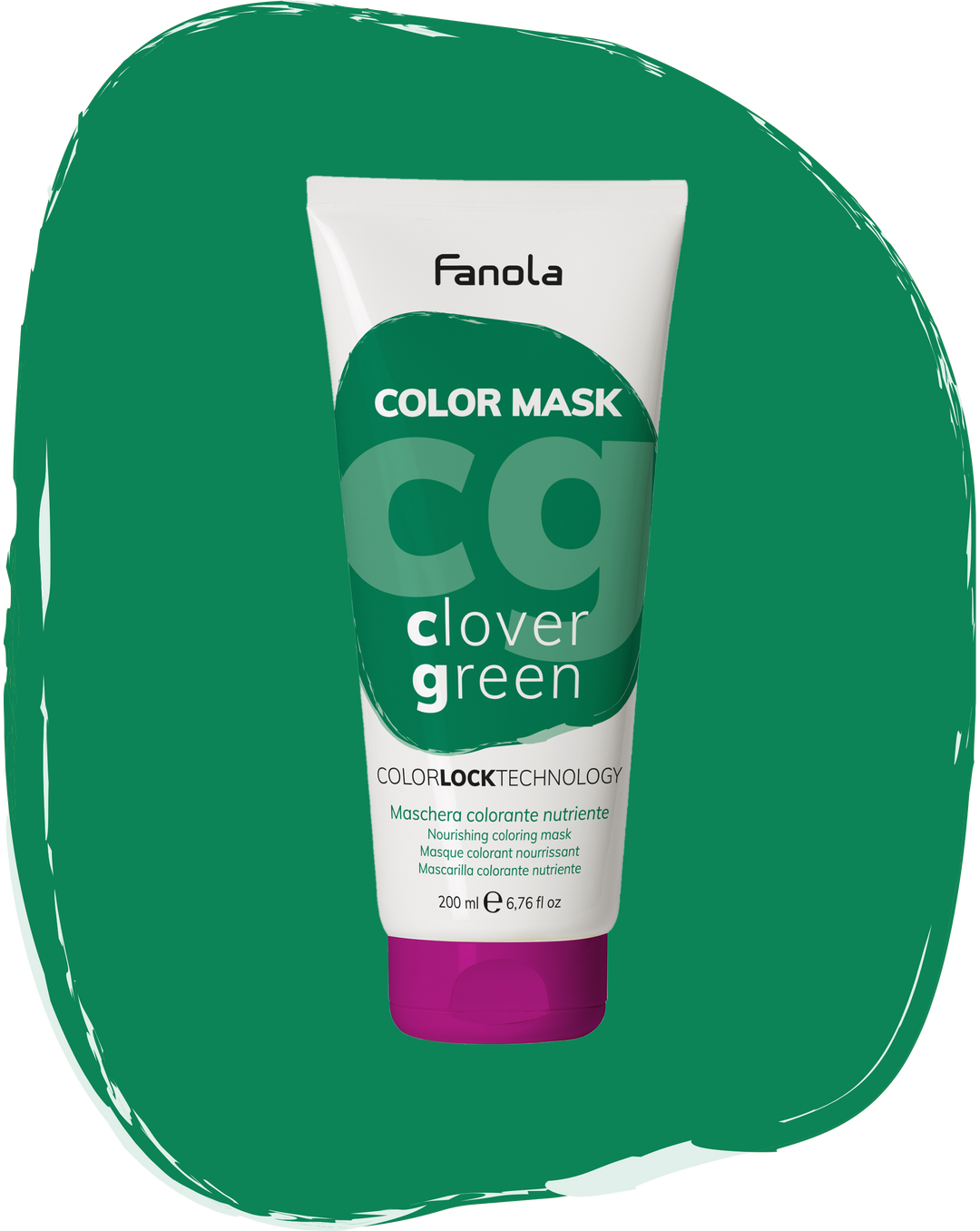 Masca Coloranta Hranitoare cu Pigment Verde Intens - Color Mask Clover Green 200ml - Fanola