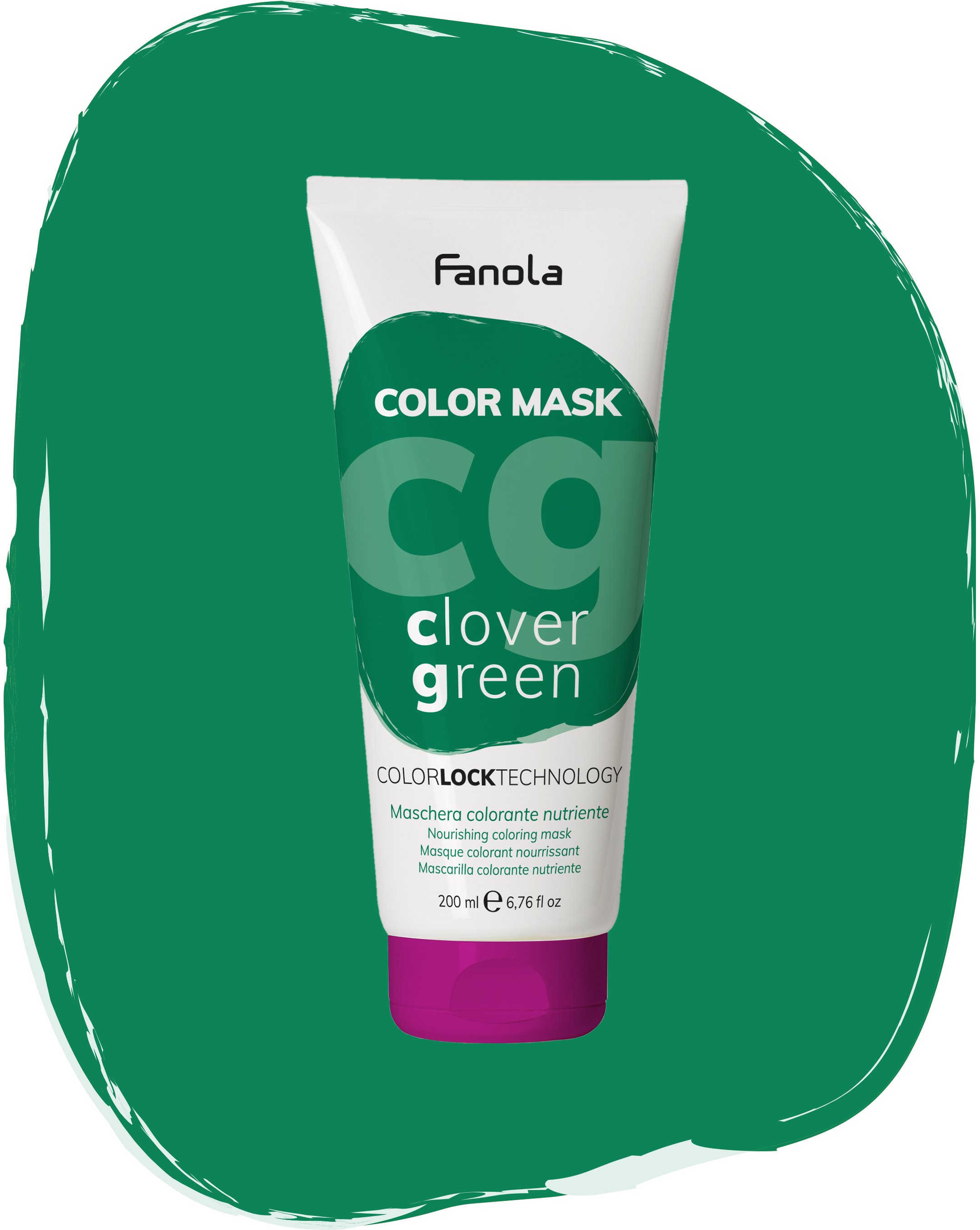 Masca Coloranta Hranitoare cu Pigment Verde Intens - Color Mask Clover Green 200ml - Fanola - HNIcosmetice.ro
