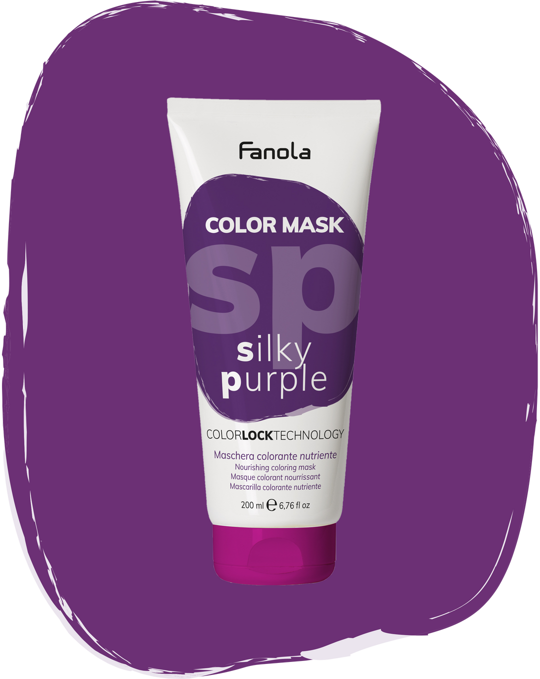 Masca Coloranta Hranitoare cu Pigment Violet Intens - Color Mask Silky Purple 200ml - Fanola