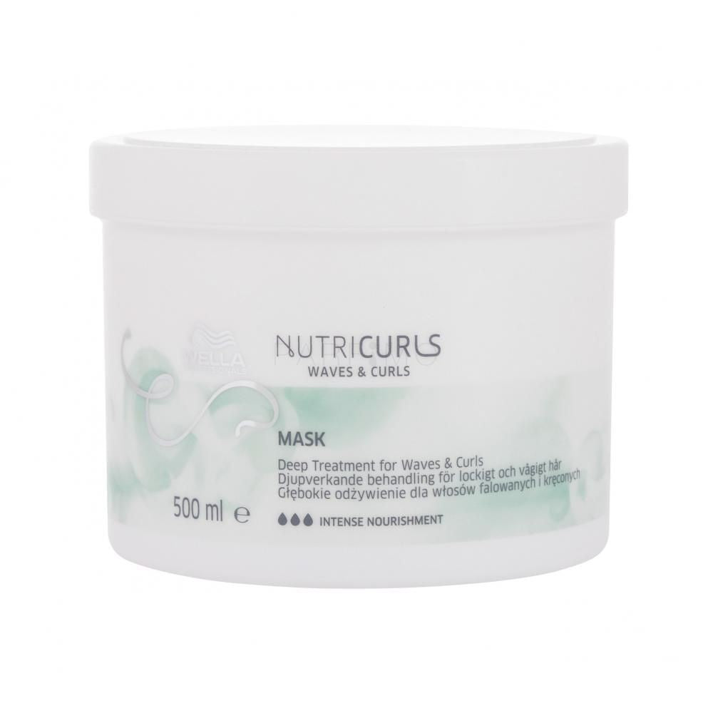 Masca pentru Par Cret sau Ondulat - Nutricurls Waves & Curls Deep Treatment Mask 500ml - Wella - HNIcosmetice.ro