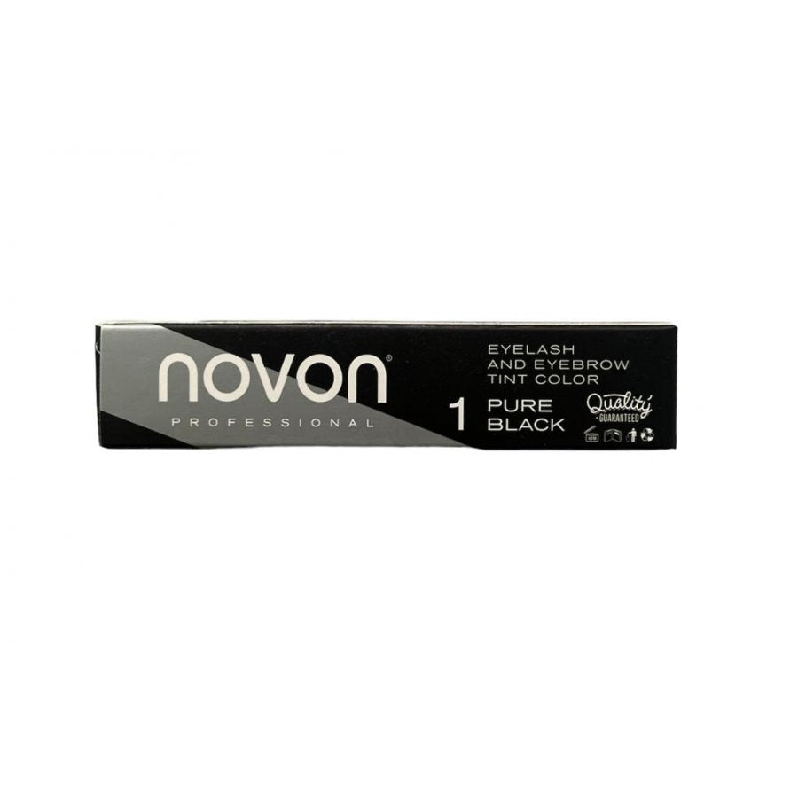 Vopsea de Gene si Sprancene - Eyebrow&Eyelash Tint 1 Pure Black 15ml - Novon