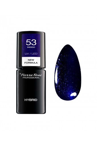 Oja Semipermanenta - Color Hybrid Indigo Nr.053 6ml - PIERRE RENE - HNIcosmetice.ro