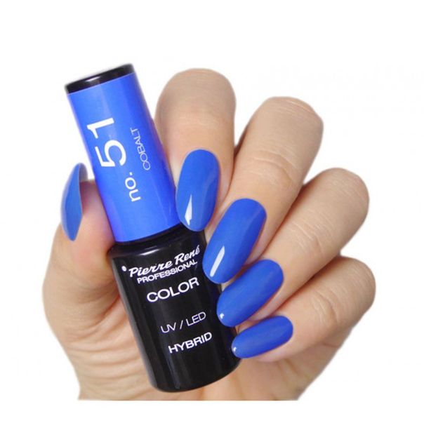 Oja Semipermanenta - Color Hybrid Indigo Nr.053 6ml - PIERRE RENE - HNIcosmetice.ro