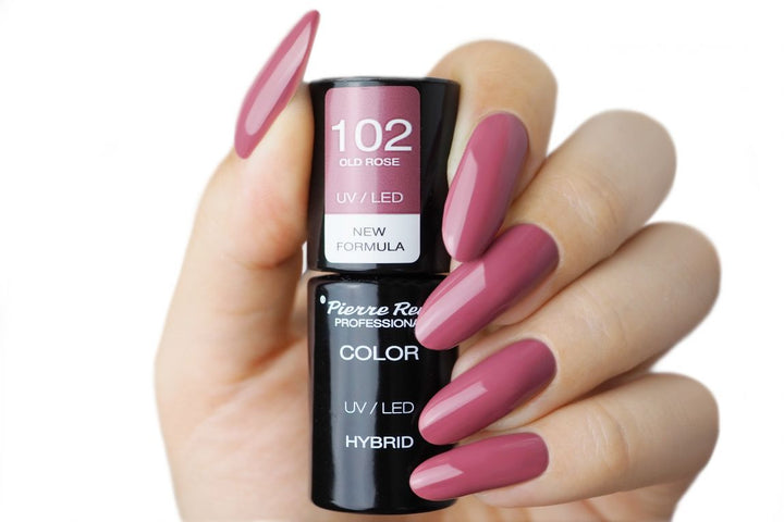 Oja Semipermanenta - Color Hybrid New Formula Old Rose Nr. 102 6ml - Pierre Rene - HNIcosmetice.ro