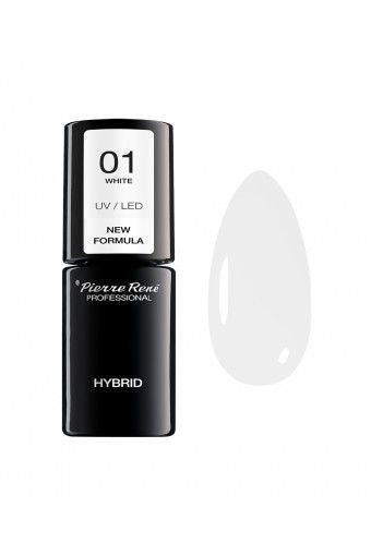 Oja Semipermanenta - Color Hybrid Polish Nr. 01 White 6ml - Pierre Rene - HNIcosmetice.ro