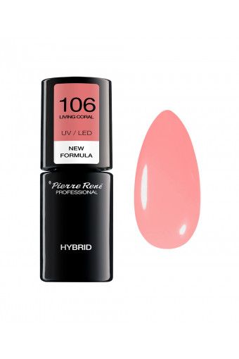 Oja Semipermanenta - Color Hybrid Polish Nr. 106 Living Coral 6ml - Pierre Rene - HNIcosmetice.ro