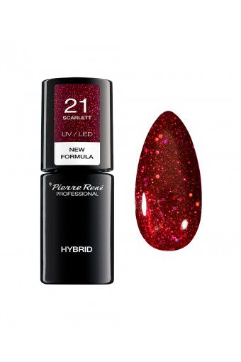 Oja Semipermanenta - Color Hybrid Polish Nr. 21 Scarlett 6ml - Pierre Rene - HNIcosmetice.ro