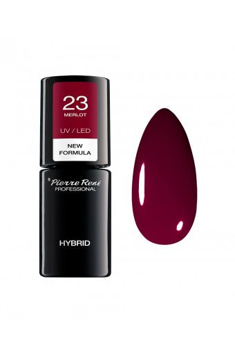 Oja Semipermanenta - Color Hybrid Polish Nr. 23 Merlot 6ml - Pierre Rene - HNIcosmetice.ro
