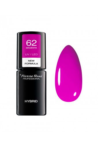 Oja Semipermanenta - Color Hybrid Polish Nr. 62 Magenta 6ml - Pierre Rene - HNIcosmetice.ro