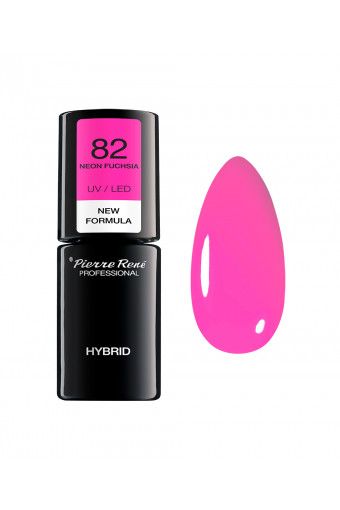 Oja Semipermanenta - Color Hybrid Polish Nr. 82 Neon Fuchsia 6ml - Pierre Rene - HNIcosmetice.ro