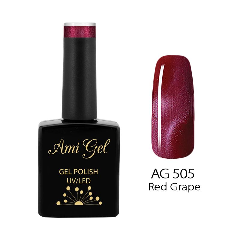 Oja Semipermanenta Magnetica - Hypnotic Gel Polish Red Grape AG505 14ml - Ami Gel - HNIcosmetice.ro