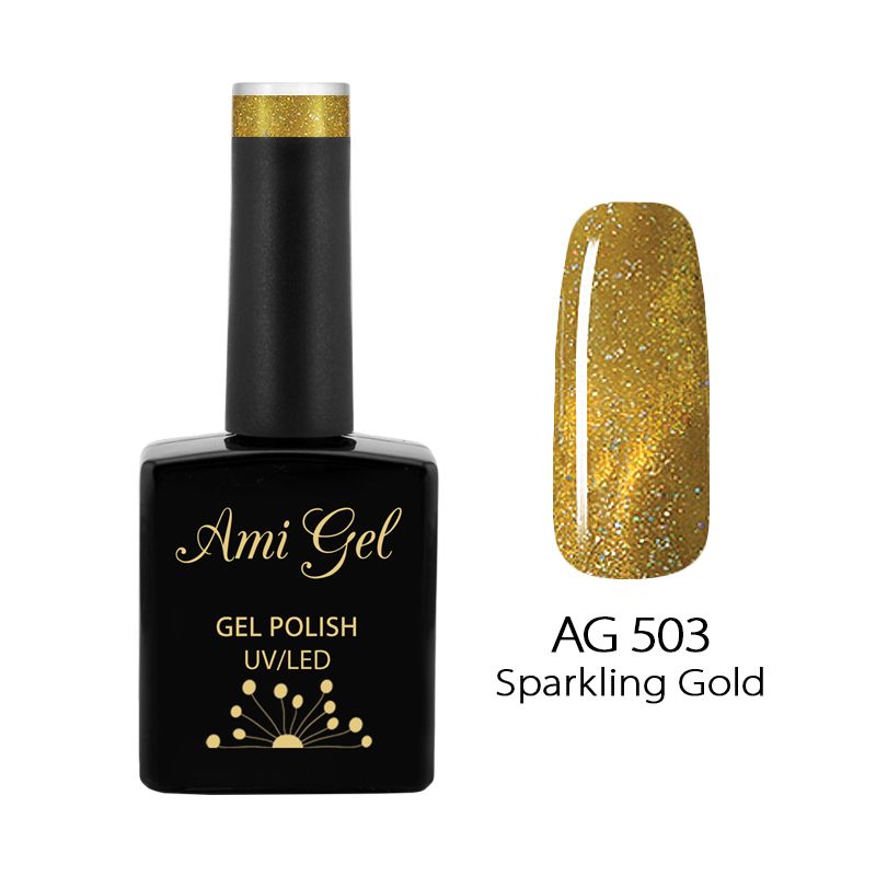 Oja Semipermanenta Magnetica - Hypnotic Gel Polish Sparkling Gold 10ml - AMI GEL