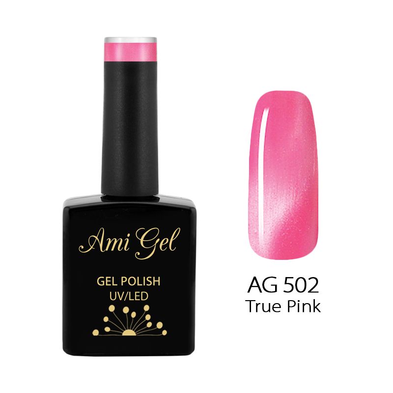 Oja Semipermanenta Magnetica - Hypnotic Gel Polish True Pink AG502 14ml - Ami Gel - HNIcosmetice.ro