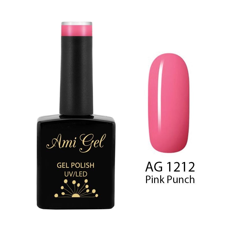 Oja Semipermanenta - Multi Gel Color - The One Pink Punch AG1212  14ml - Ami Gel - HNIcosmetice.ro