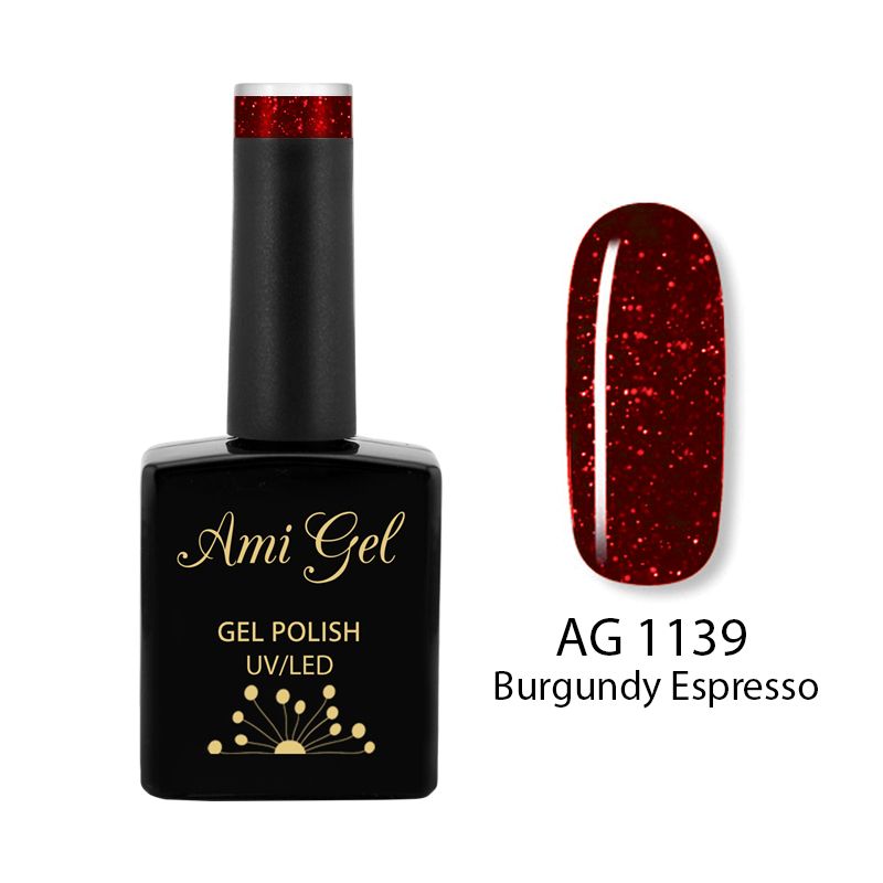 Oja Semipermanenta - Multi Gel Color - The One Burgundy Espresso AG1139 14ml - Ami Gel - HNIcosmetice.ro