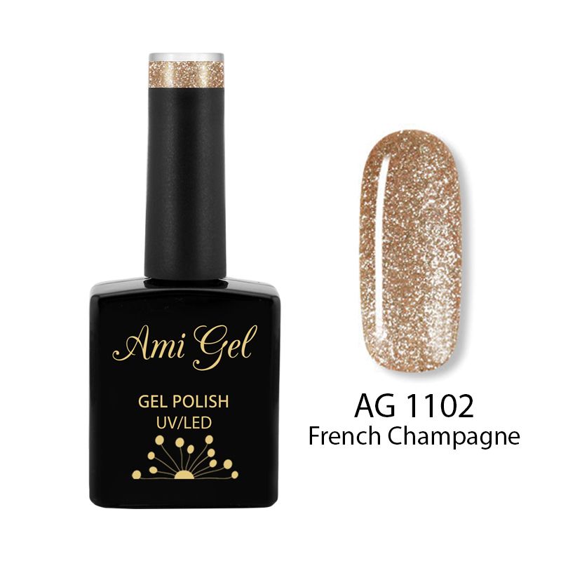 Oja Semipermanenta - Multi Gel Color - The One French Champagne AG1102 14ml - Ami Gel - HNIcosmetice.ro