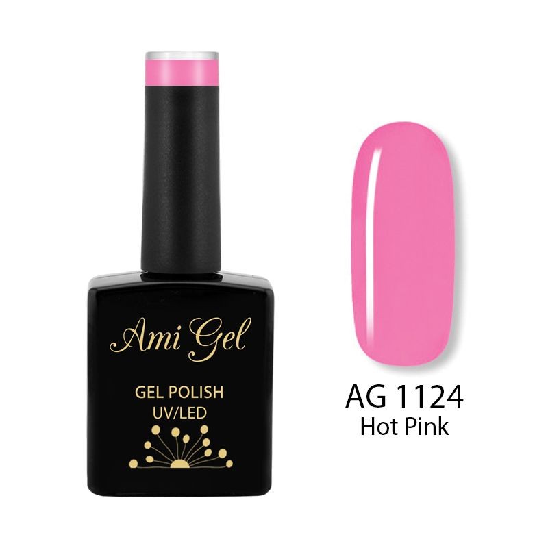 Oja Semipermanenta - Multi Gel Color - The One Hot Pink AG1124 14ml - Ami Gel - HNIcosmetice.ro