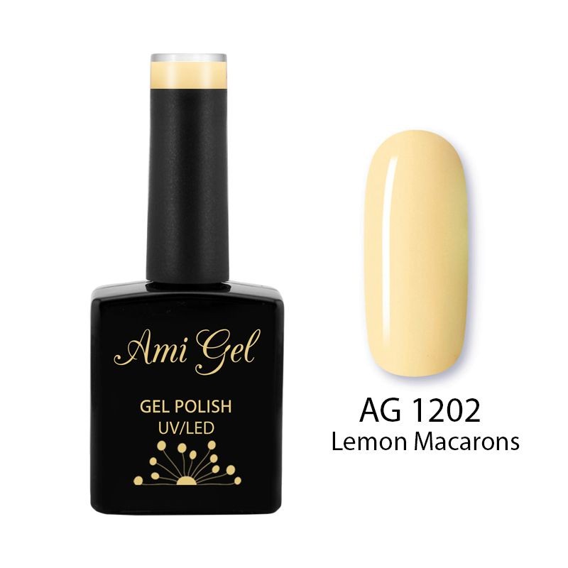 Oja Semipermanenta - Multi Gel Color - The One Lemon Macarons AG1202 14ml - Ami Gel - HNIcosmetice.ro