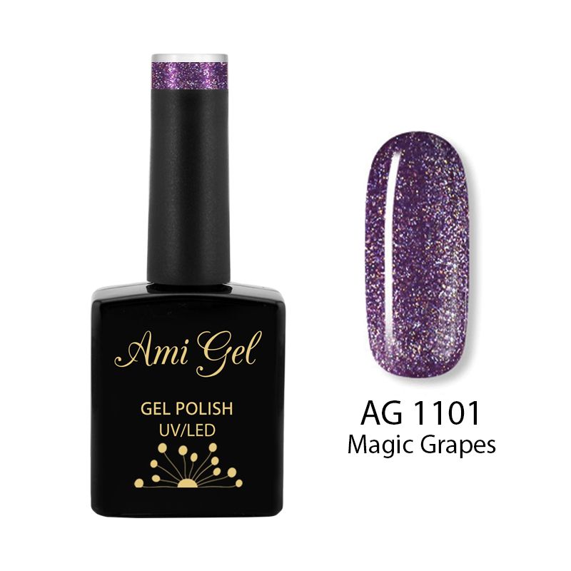 Oja Semipermanenta - Multi Gel Color - The One Magic Grapes AG1101 14ml - Ami Gel - HNIcosmetice.ro