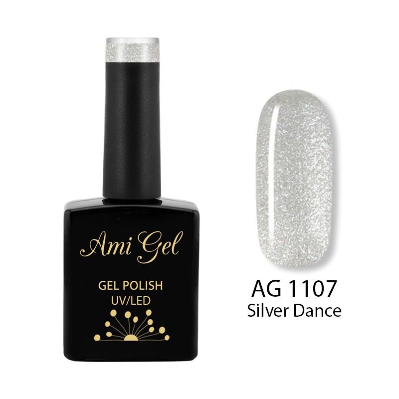 Oja Semipermanenta - Multi Gel Color - The One Silver Dance AG1107 14ml - Ami Gel - HNIcosmetice.ro