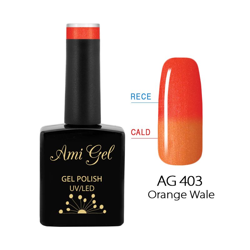 Oja Semipermanenta Termica - My Mood Gel Polish Orange Wall 14ml - AMI GEL