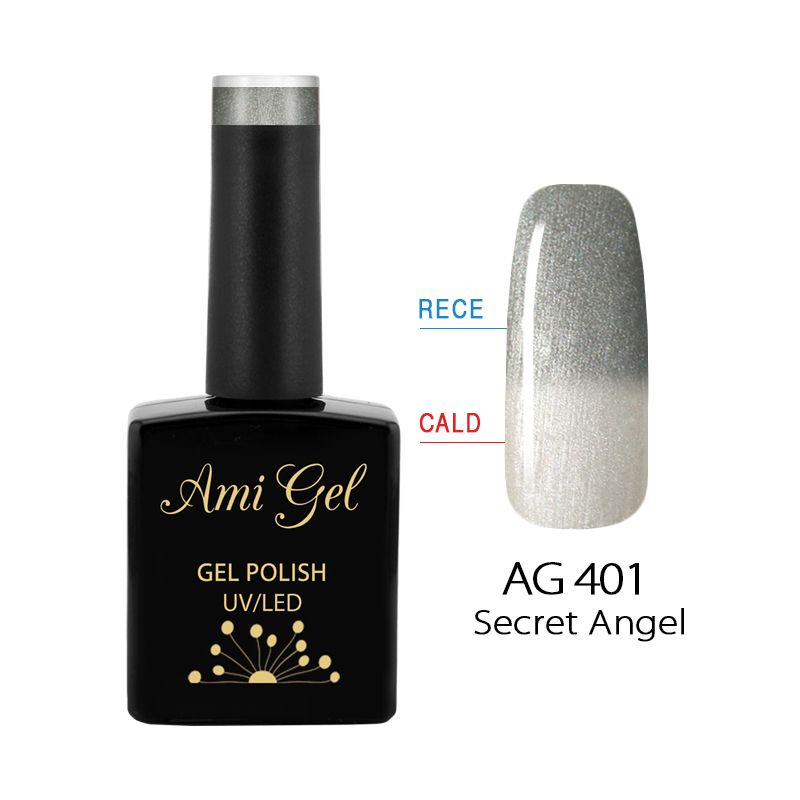 Oja Semipermanenta Termica - My Mood Gel Polish Secret Angel AG401 14ml - Ami Gel - HNIcosmetice.ro