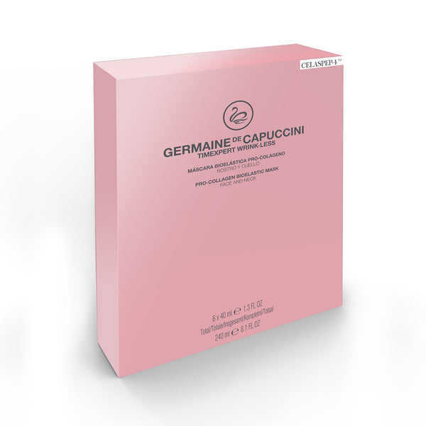 Set Masca de Fata si Gat Bioelastica Pro-Colagen 6x40ml - Timexpert Wrink-Less Pro-Collagen Bioelastic Mask Face and Neck 6x40ml - PRO Germaine de Capuccini