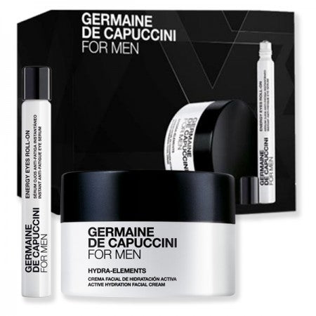 Set Ingrijire Barbati - For Men Hydra-Elements Facial Cream + Roll-On Energy Eyes - PP Germaine de Capuccini
