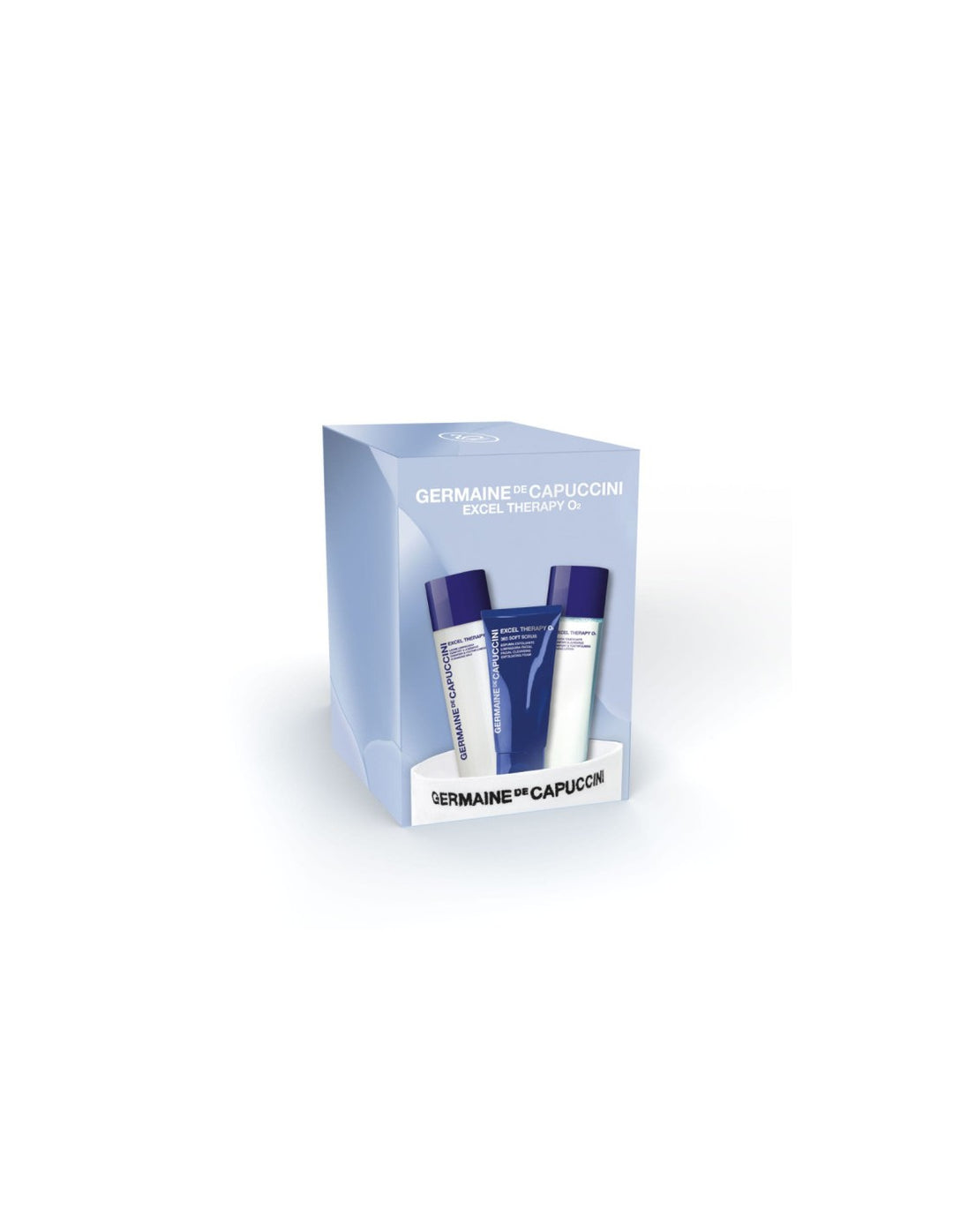 Set Oxigenant Facial - Excel Therapy O2 Soft Scrub 50ml + Comfort Cleansing Milk 125ml + Comfort Toning Lotion 125ml Kit - PP Germaine de Capuccini
