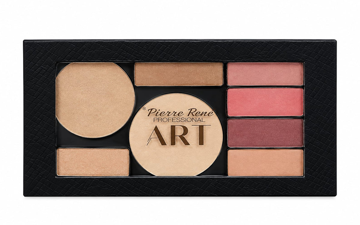 Paleta Mix Pudra+Blush Silk & Blush 8 Shades - Pierre Rene by Hnicosmetice