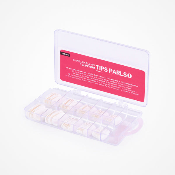 Tipsuri pentru Unghii False Forma Migdala - Parls Natural Tips Almond Shape 100buc - Bifull