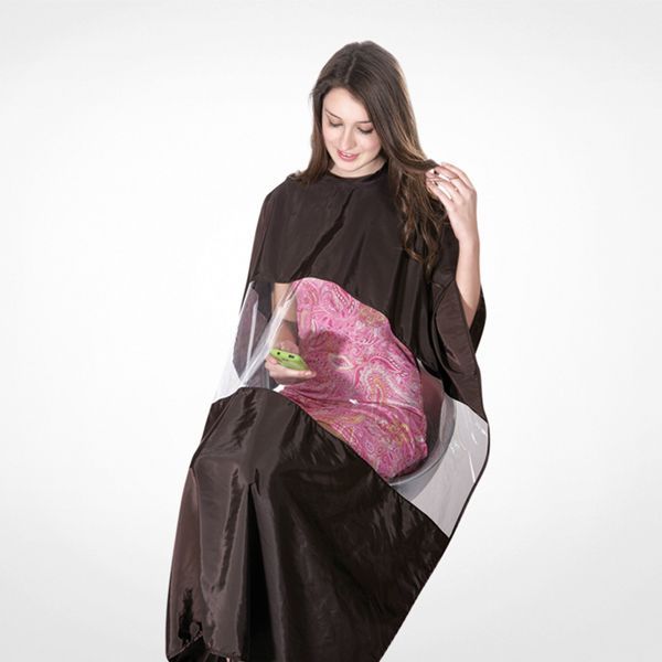 Pelerina pentru Tuns cu Vizor in Forma de Dreptunghi - Cutting Cape With Window Rectangle - Bifull - HNIcosmetice.ro