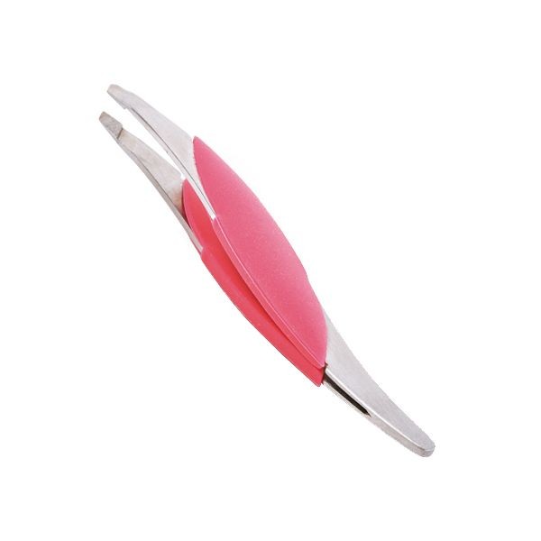 Penseta Cu Varf Curbat Si Maner Ergonomic - Breeze Pink - Bifull - HNIcosmetice.ro