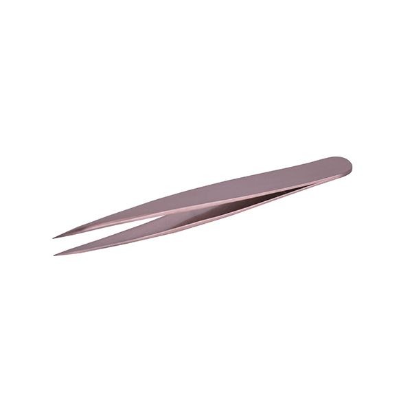 Penseta Roz Gold Dreapta Cu Varf Ascutit - Pink Bronze Punta Fina - Bifull - HNIcosmetice.ro