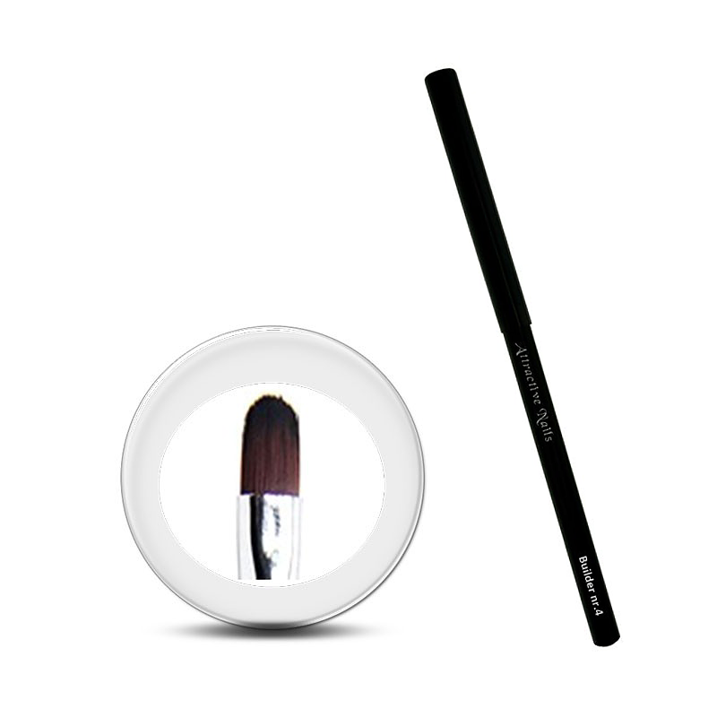 Pensula Gel - Builder Nr.4 - Attractive - HNIcosmetice.ro