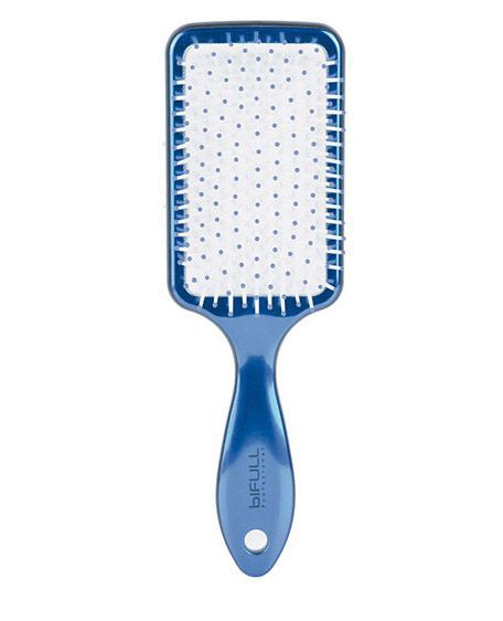 Perie pentru Descalcit Parul cu Finisaj Oglinda - Racket Chrome Blue - Bifull