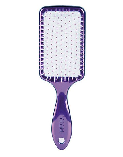 Perie pentru Descalcit Parul cu Finisaj Oglinda - Racket Chrome Purple - Bifull - HNIcosmetice.ro