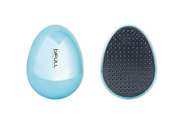 Perie pentru Descalcit Parul - Detangler Brush Egg Mini Azul - Bifull - HNIcosmetice.ro